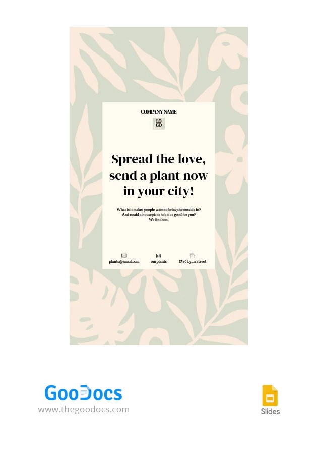 Storia di Instagram sulle piante - free Google Docs Template - 10063930
