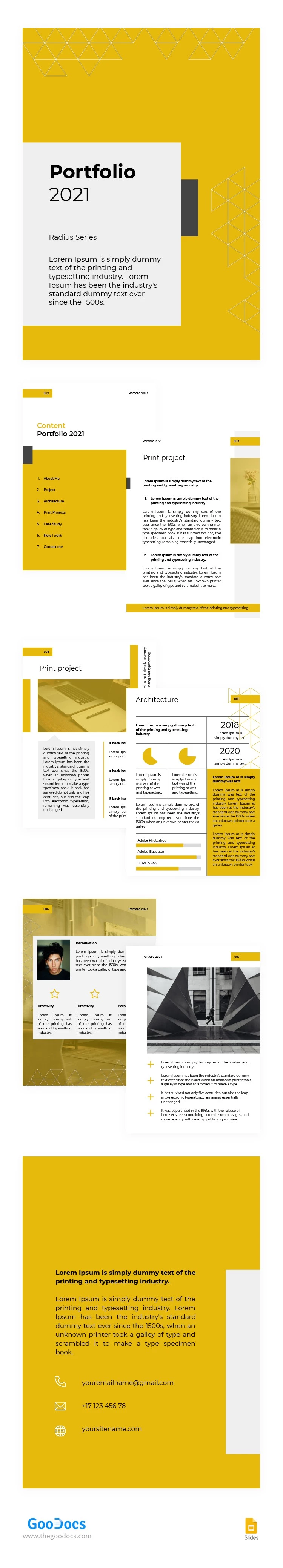 Modèle de portfolio - free Google Docs Template - 10062601