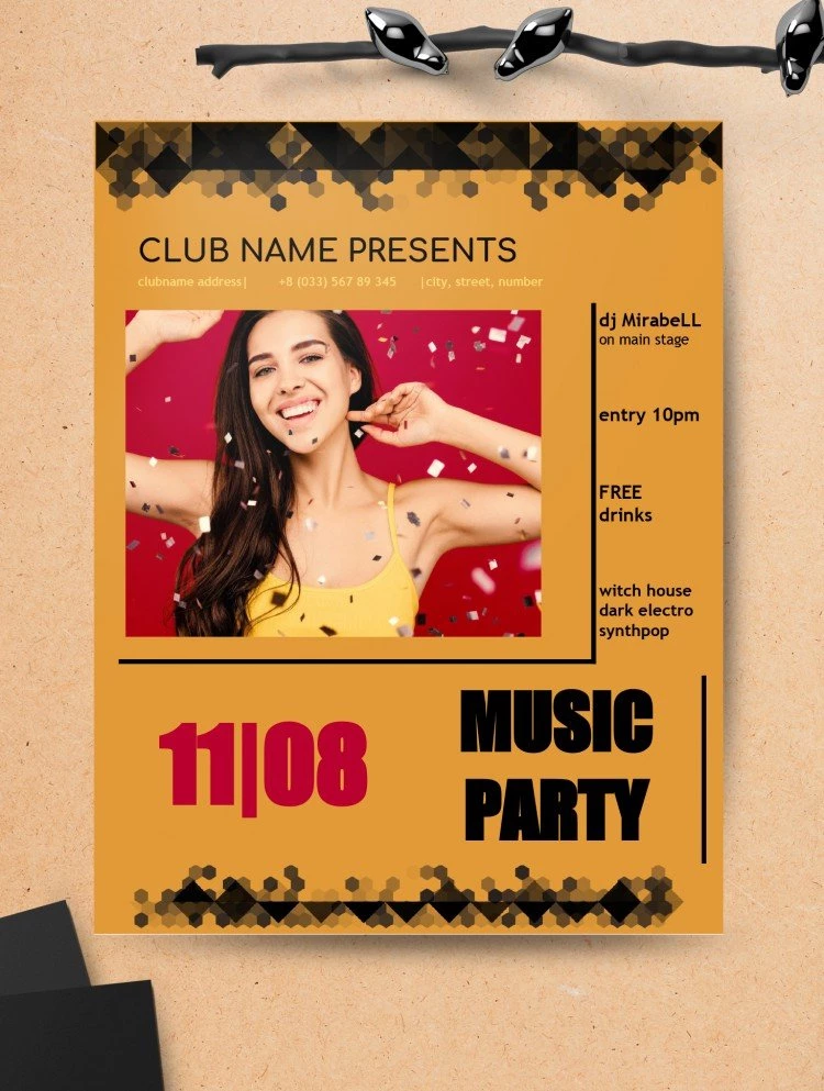 Musik Party Plakat - free Google Docs Template - 10061494