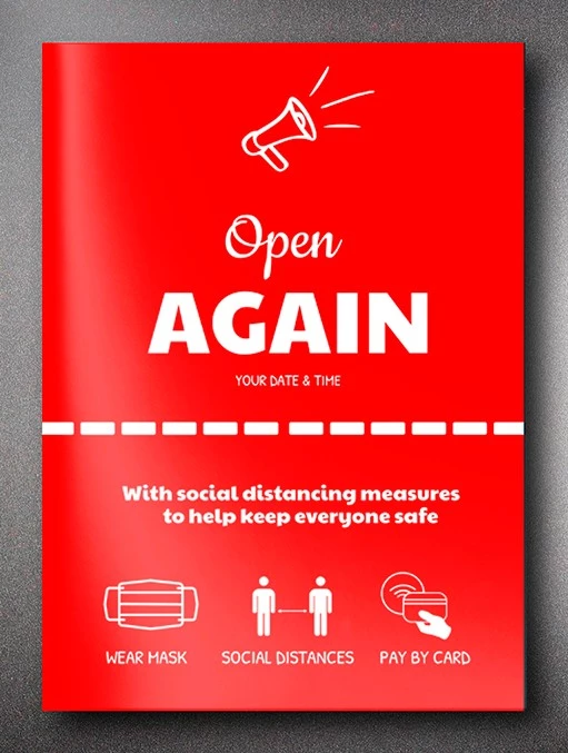 Poster Open Again - free Google Docs Template - 10061685