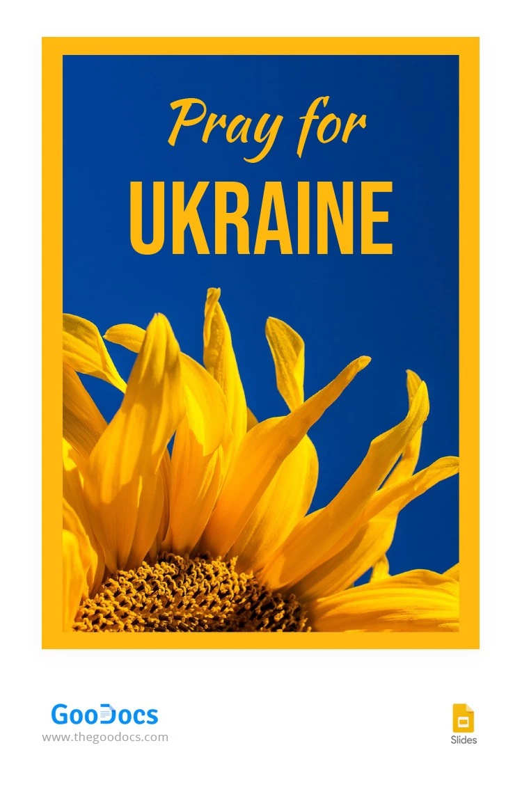 Priez pour l'Ukraine Flyer - free Google Docs Template - 10063531