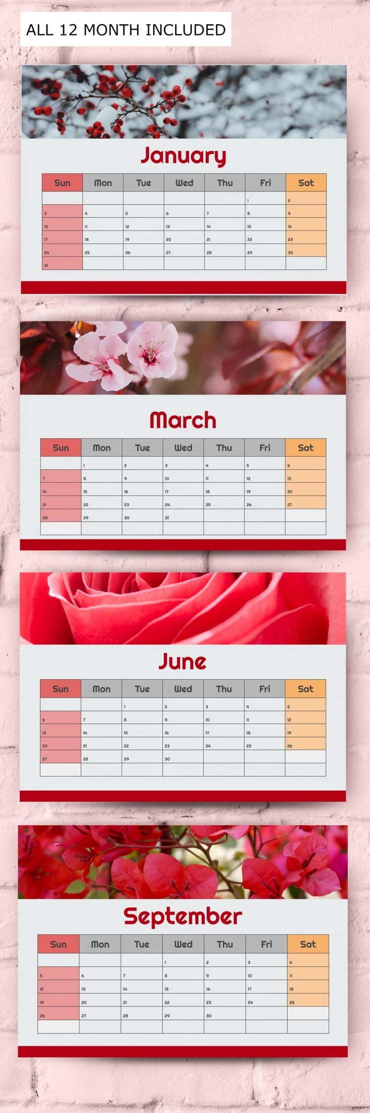 Calendario imprimible 2021 - free Google Docs Template - 10061669