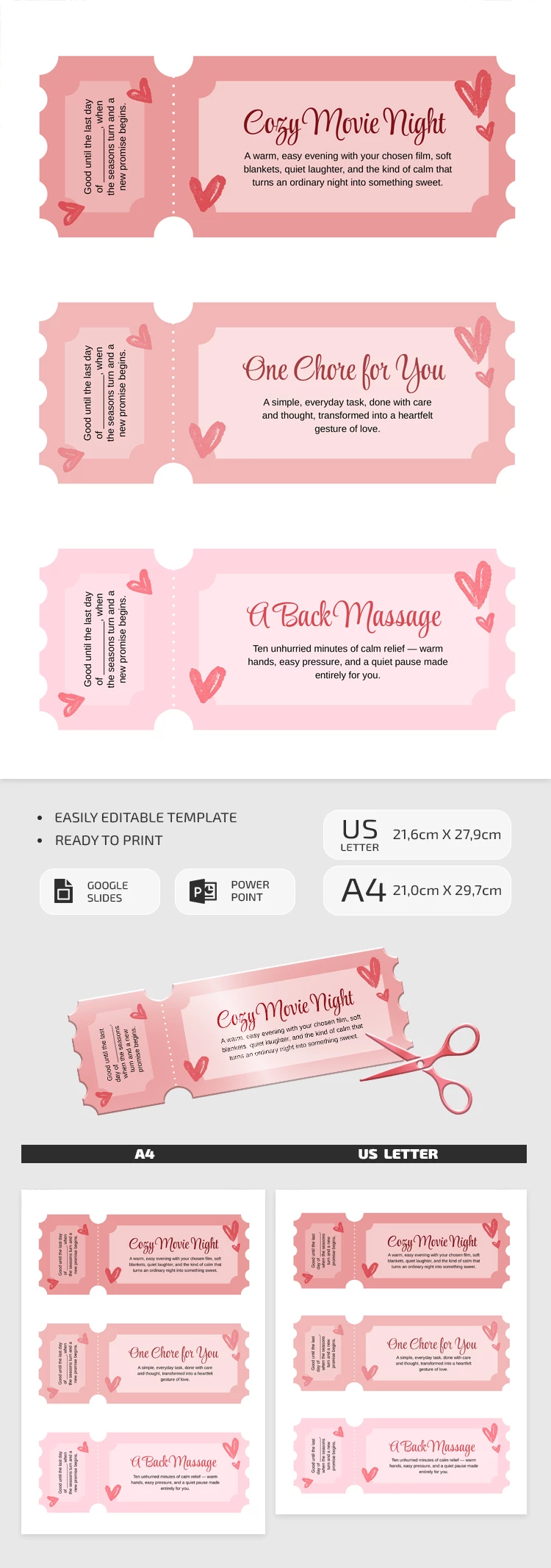 Printable Love Coupon Book for Boyfriend - free Google Docs Template - 10072317