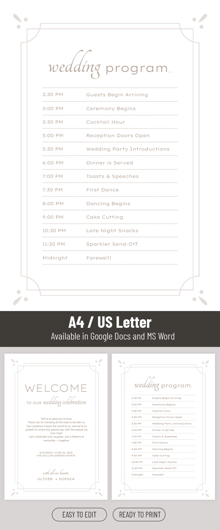 Printable Wedding Itinerary Template - free Google Docs Template - 10071222 Printable Wedding Itinerary Template - free Google Docs Template - 10071222