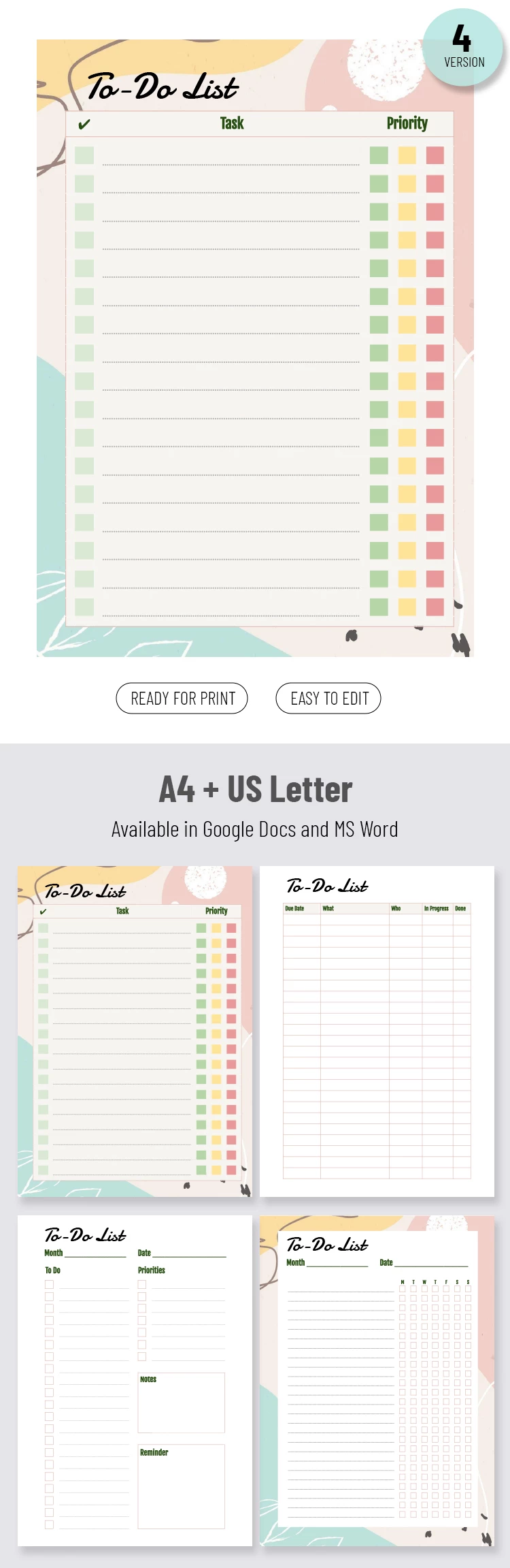 Lista de tareas prioritarias - free Google Docs Template - 10065376