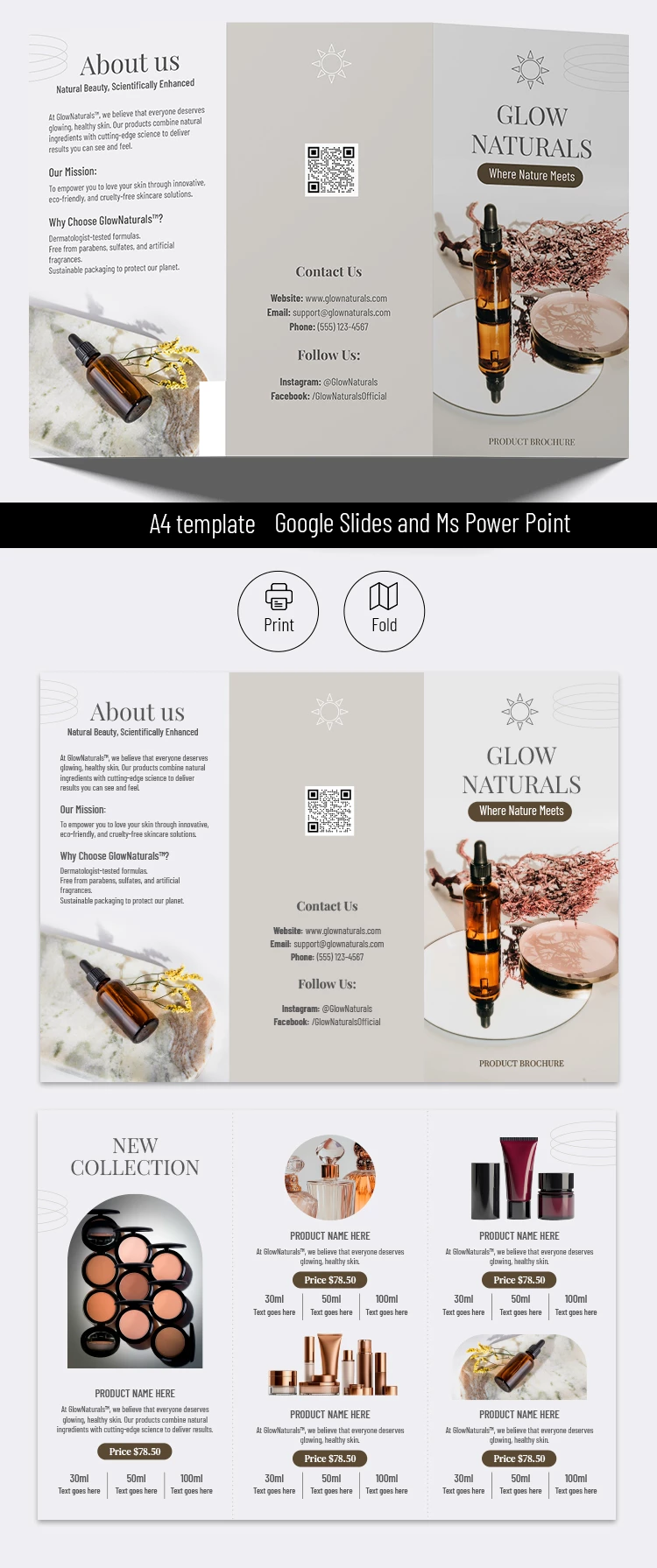 Сosmetic Product Brochure - free Google Docs Template - 10069754