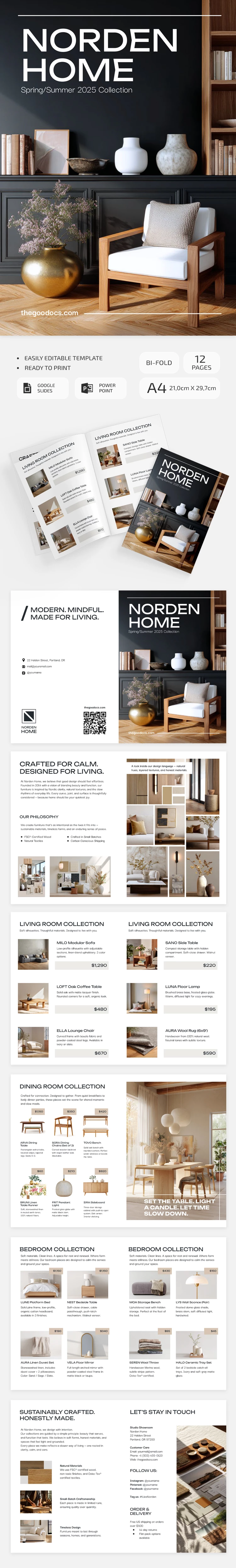 Product Catalog Brochure Template - free Google Docs Template - 10071491