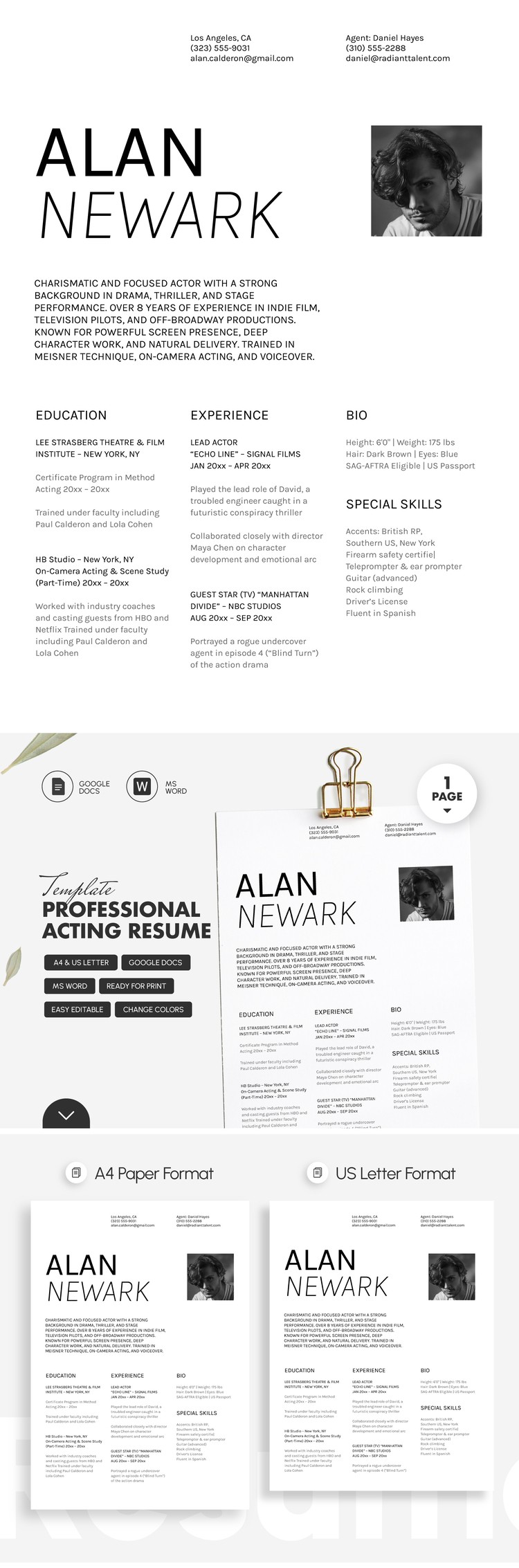 Audition Beginner Actor Resume Template Resume Samples