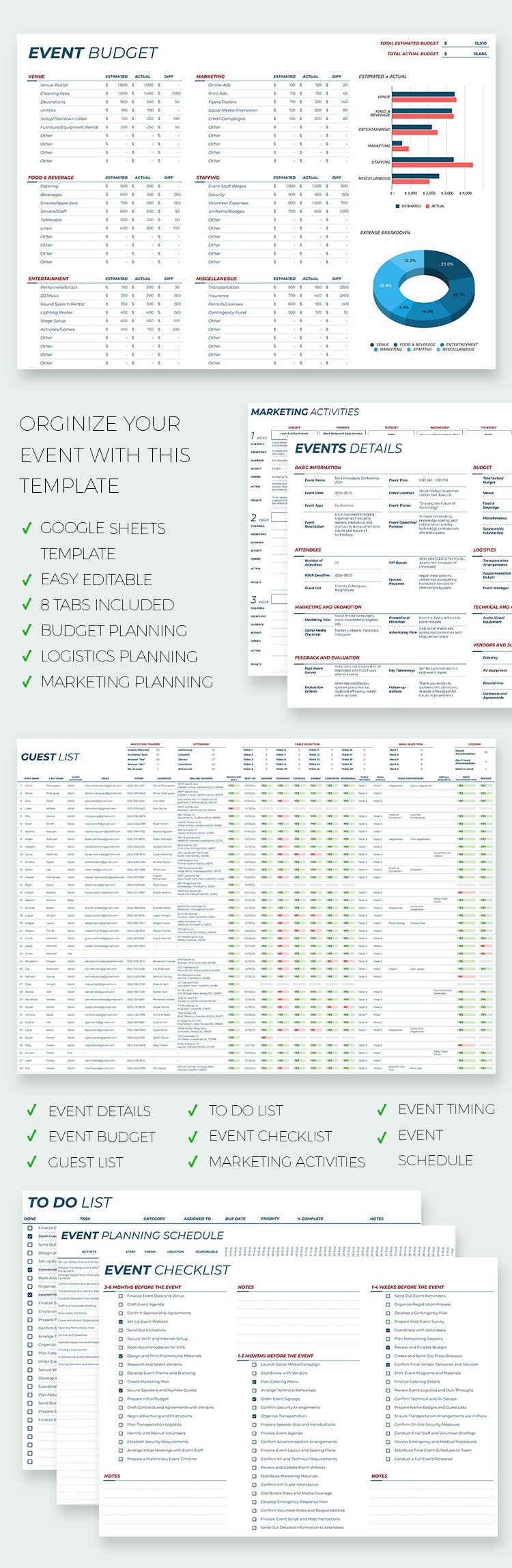 Free Professional Event Planner Template | thegoodocs.com