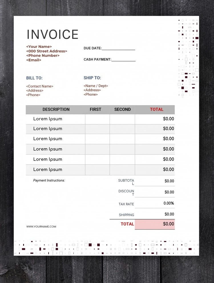 Professional Invoice - free Google Docs Template - 10061587