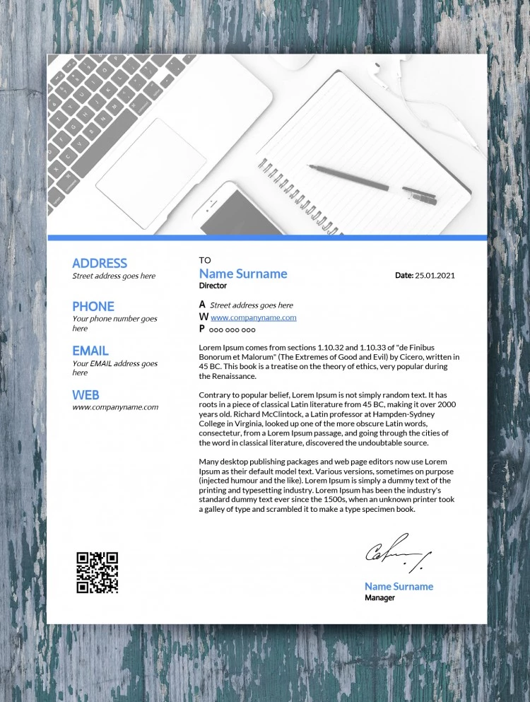Carta intestata professionale - free Google Docs Template - 10061628