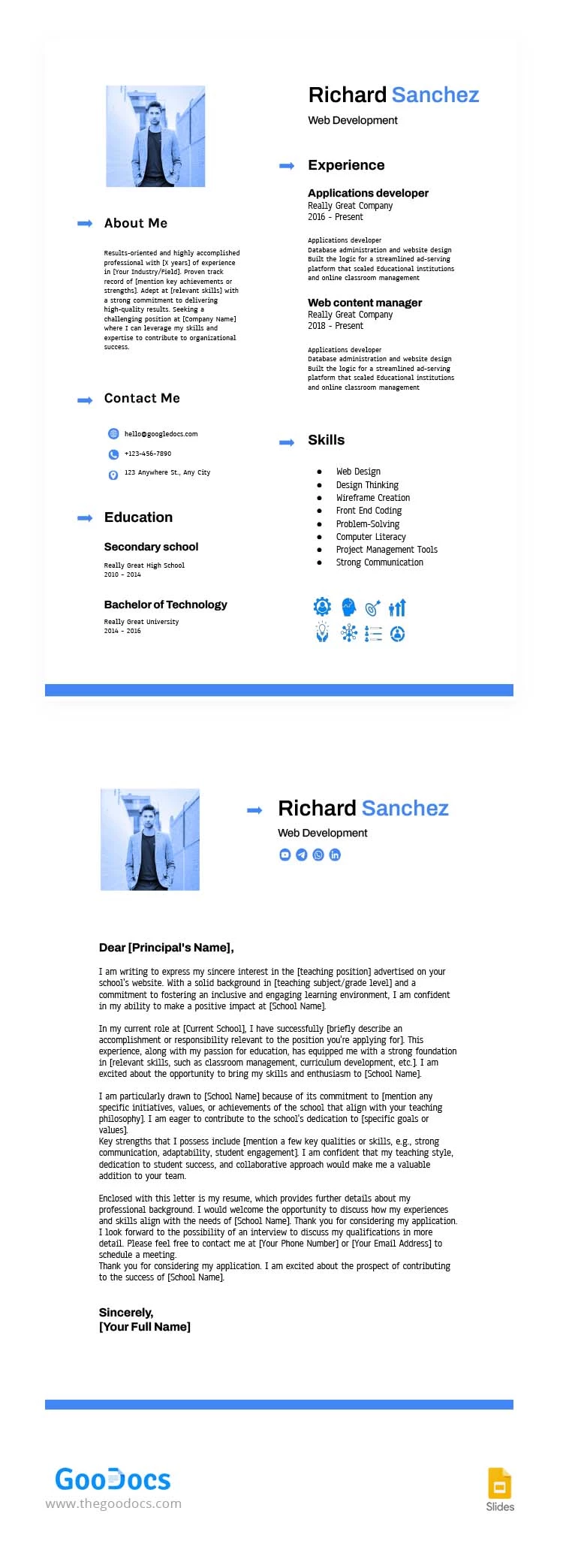 Professional Resume Cover Letter - free Google Docs Template - 10068092