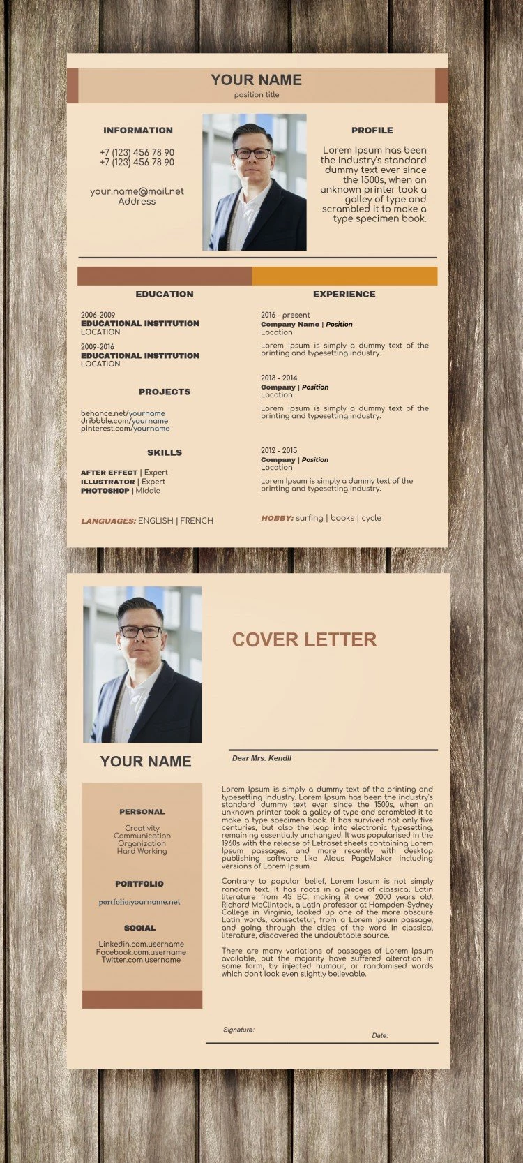 CV Simple et Léger - free Google Docs Template - 10061568