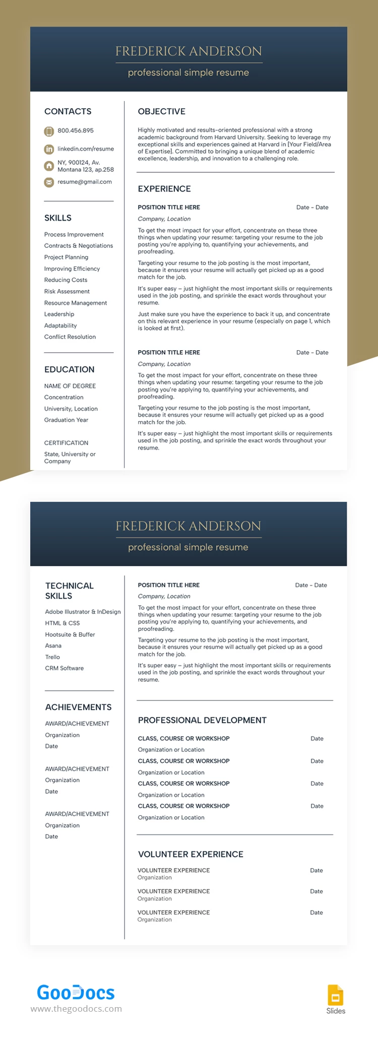 Curriculum Vitae Professionnel Blanc - free Google Docs Template - 10068104