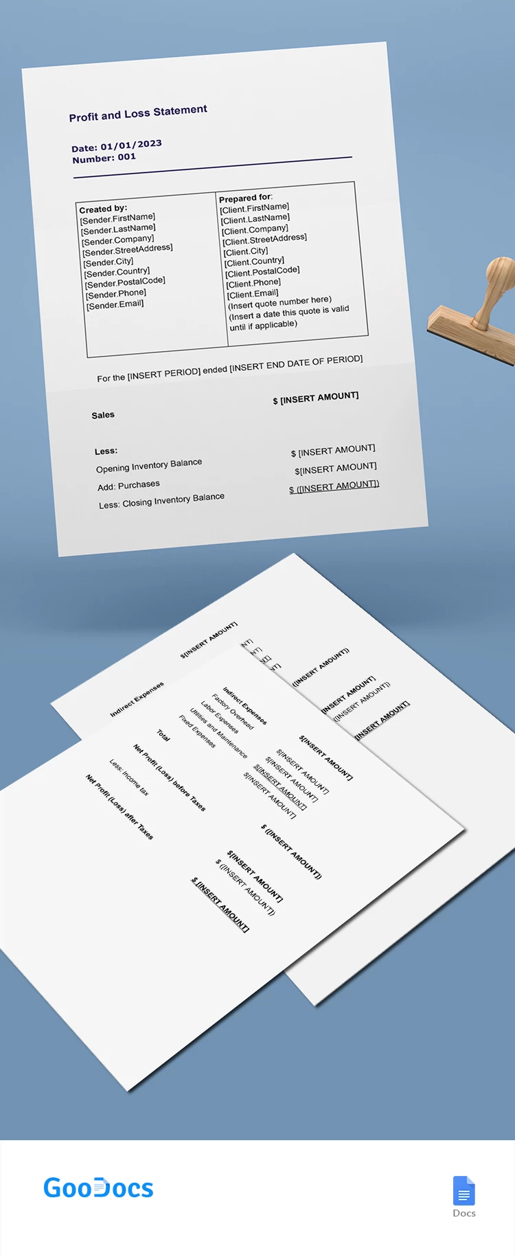 Profit and Loss Statement - free Google Docs Template - 10065554