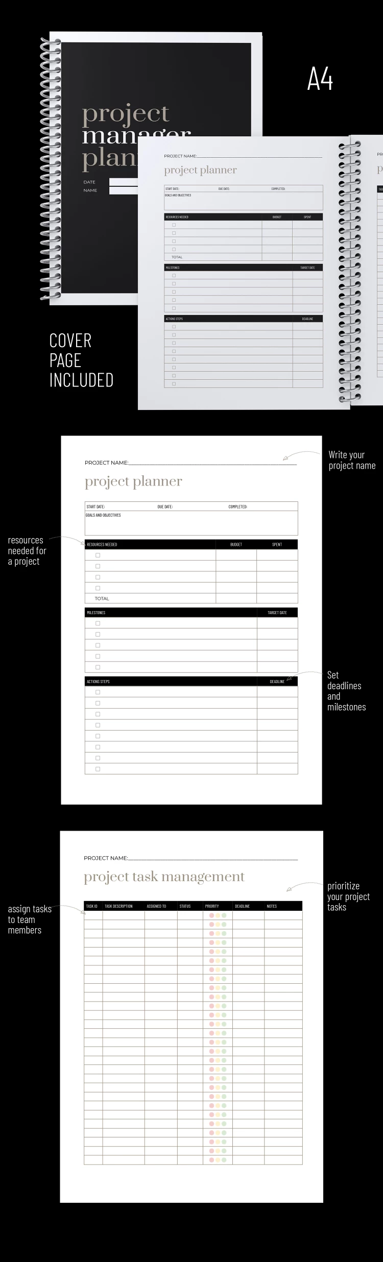 Projektplaner - free Google Docs Template - 10068826