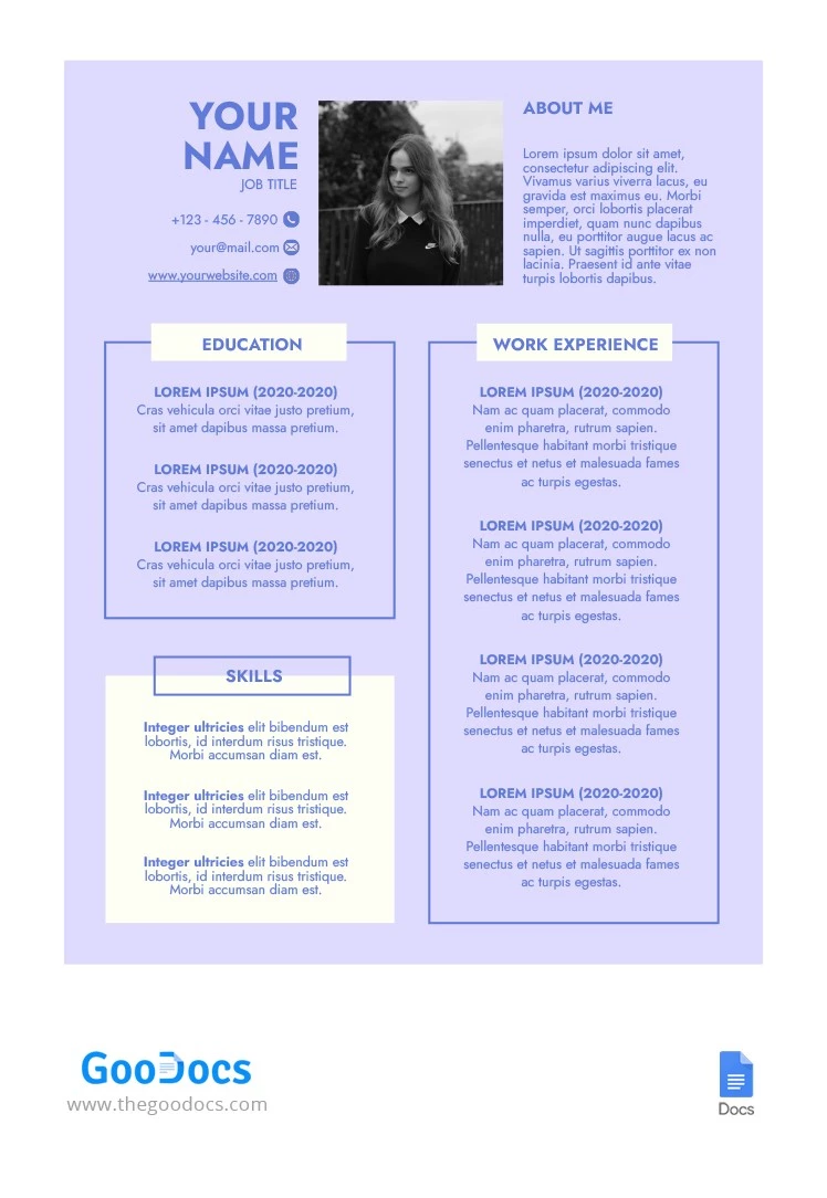 Curriculum Viola - free Google Docs Template - 10062475