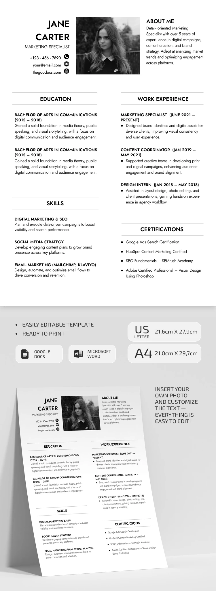 CV Violet - free Google Docs Template - 10062475