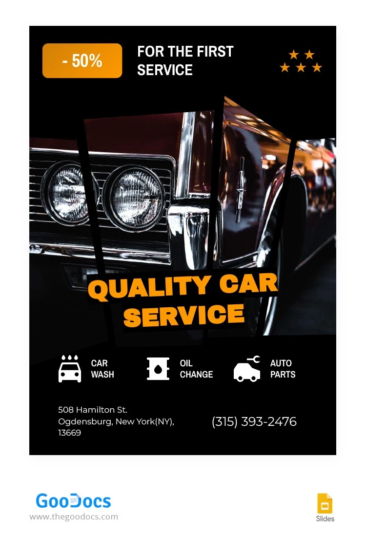Qualité Car Service Flyer - free Google Docs Template - 10064138