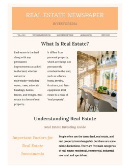 Free Real Estate Newspaper Template In Google Docs