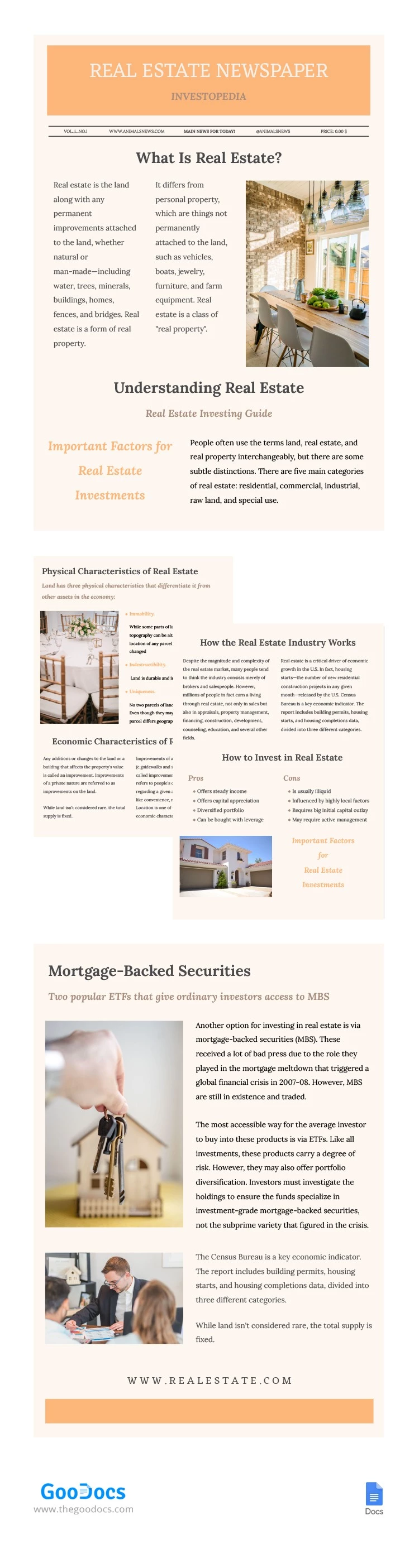 Real Estate Newspaper - free Google Docs Template - 10062212