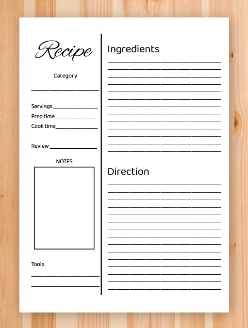 Magnificent Recipe Card Template In Google Docs