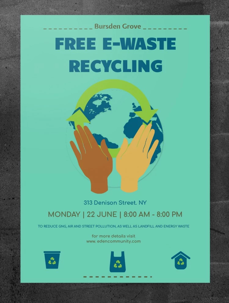 Recycling Umwelt-Plakat - free Google Docs Template - 10061829
