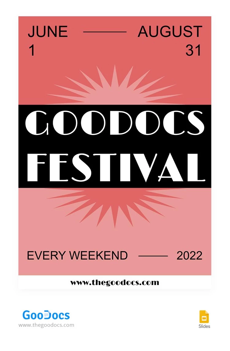 Red and Pink Festival Flyer - free Google Docs Template - 10063888