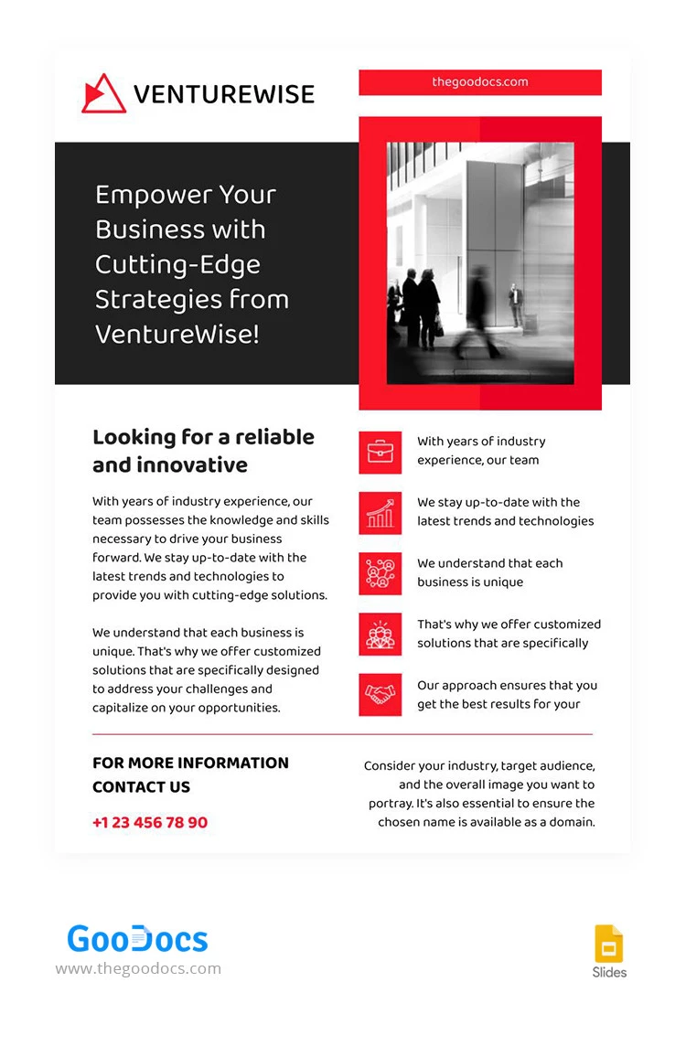 Red Strict Business Flyer - free Google Docs Template - 10066374