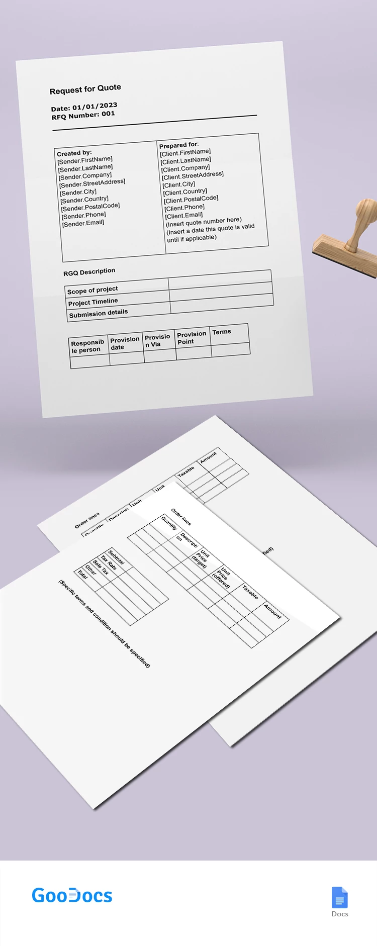 专业请求报价 - free Google Docs Template - 10065362