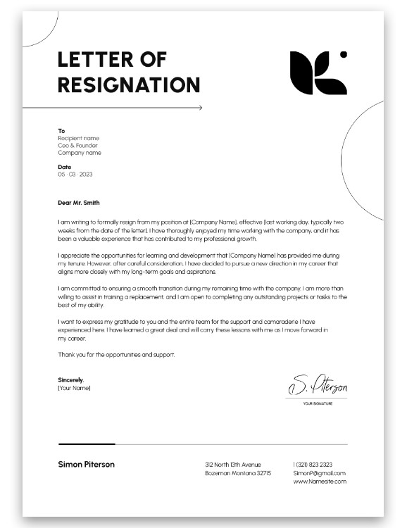 Resignation Letter Sle Microsoft Word Free Template Infoupdate org Resignation Letter Sle Microsoft Word Free Template Infoupdate org