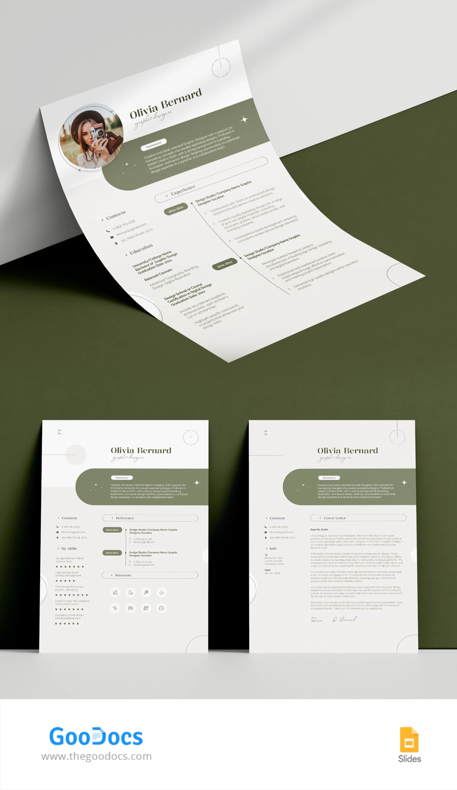 Lebenslauf und Bewerbungsschreiben - free Google Docs Template - 10068069