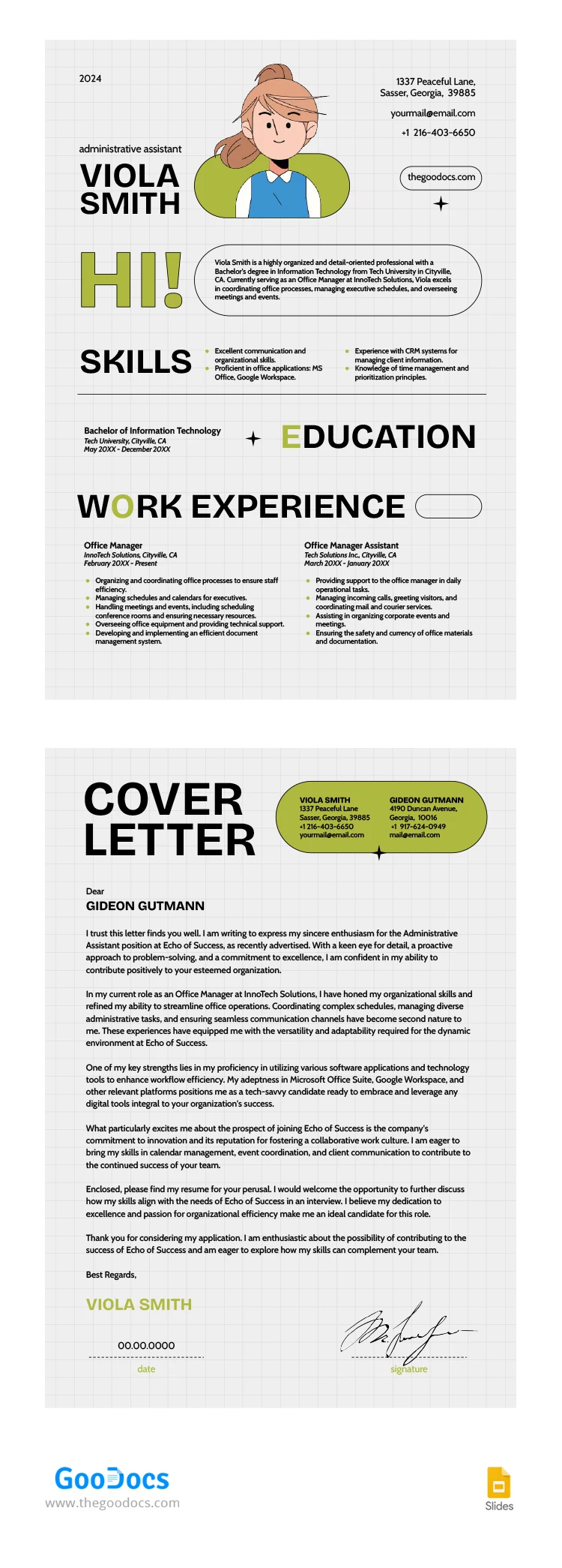 Resume Cover Letter For Administrative Assistant - free Google Docs Template - 10067951