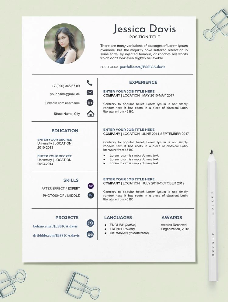 Creative Resume - free Google Docs Template - 10061498