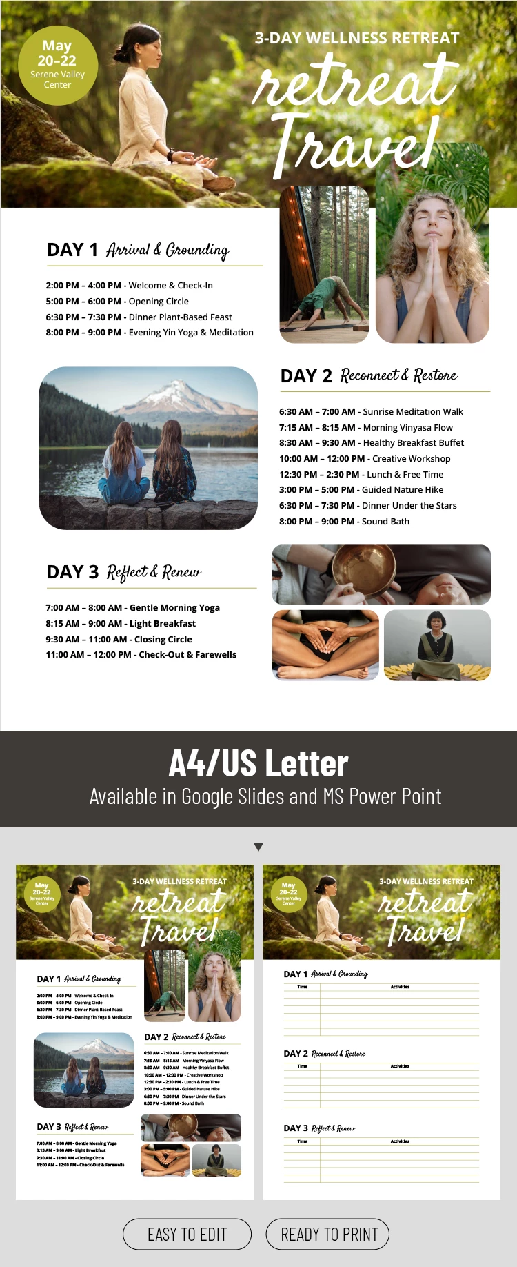 Retreat Travel Itinerary - free Google Docs Template - 10062582 Retreat Travel Itinerary - free Google Docs Template - 10062582