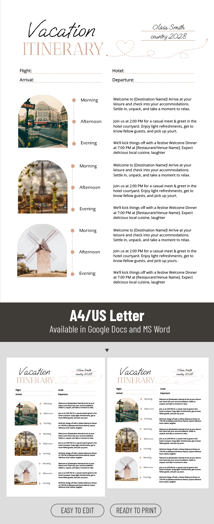 Romantic Vacation Itinerary Template - free Google Docs Template - 10071462 Romantic Vacation Itinerary Template - free Google Docs Template - 10071462