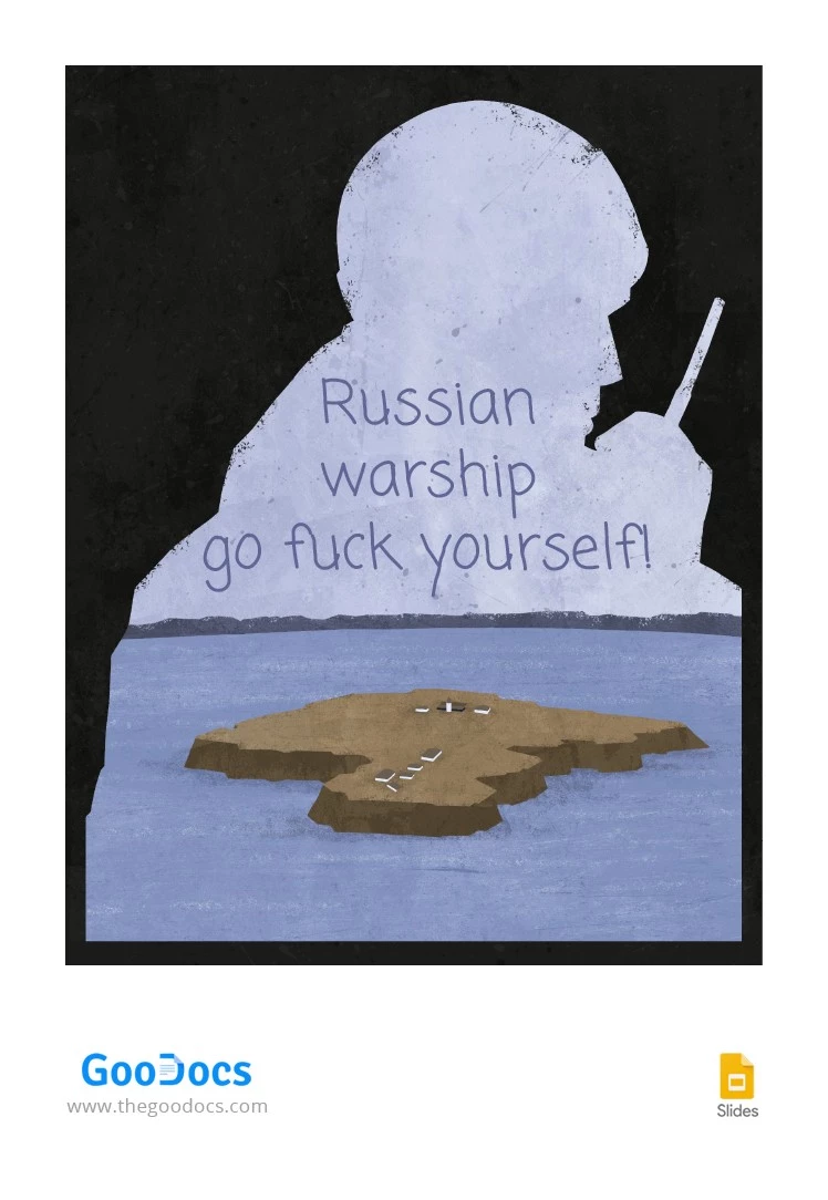 Russian Warship Go Fuck Yourself Flyer - free Google Docs Template - 10063657