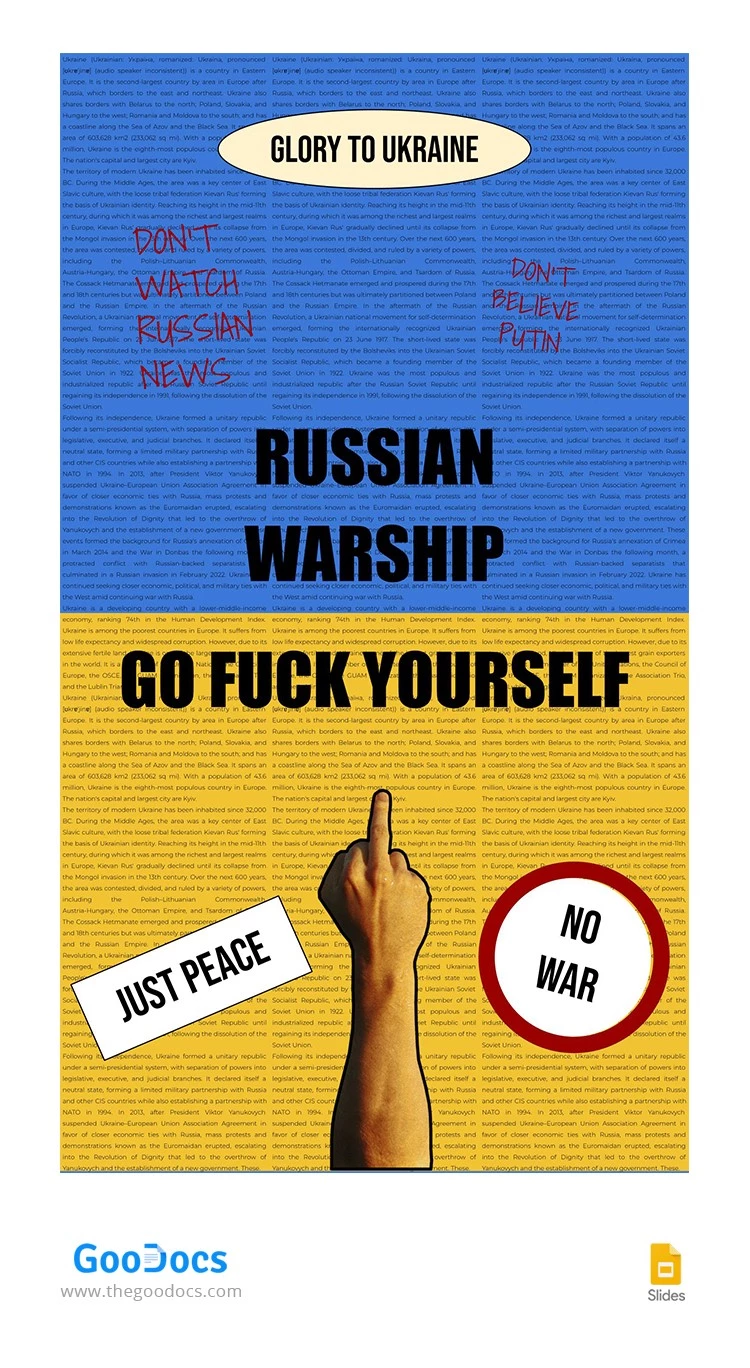 Navio de guerra russo, vá se foder! História do Instagram. - free Google Docs Template - 10063618