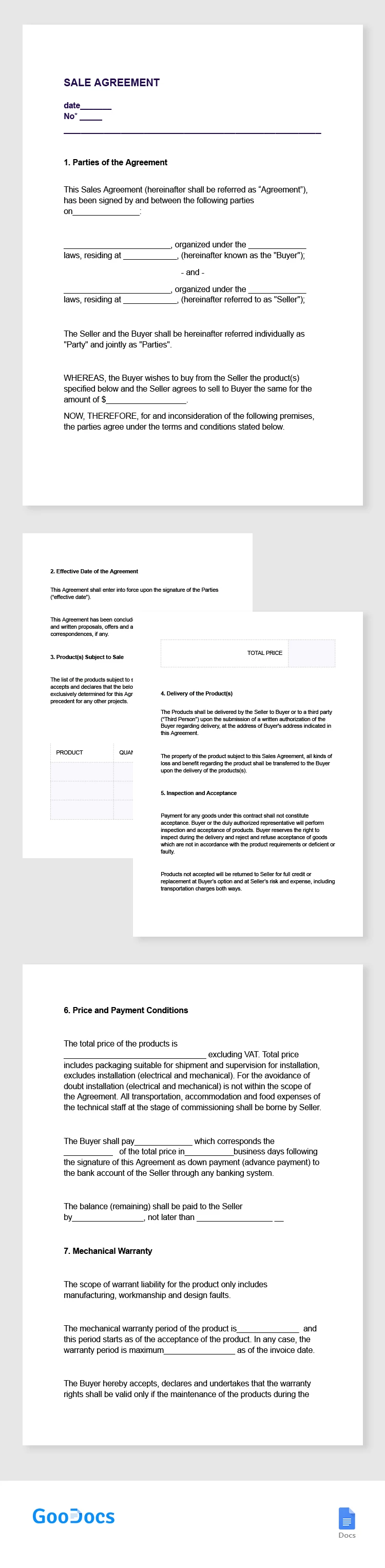 Kaufvertrag - free Google Docs Template - 10065349