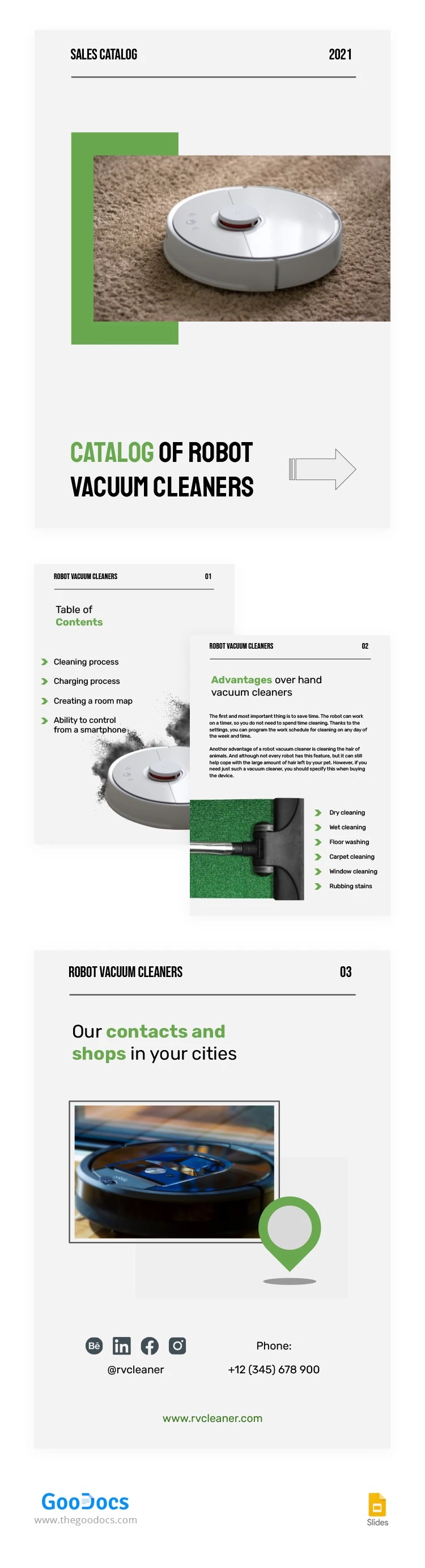 Catálogo de ventas de aspiradoras robóticas - free Google Docs Template - 10062955