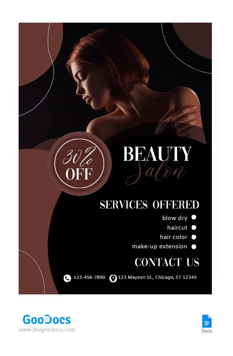 Volantino Salone Beauty - free Google Docs Template - 10065653