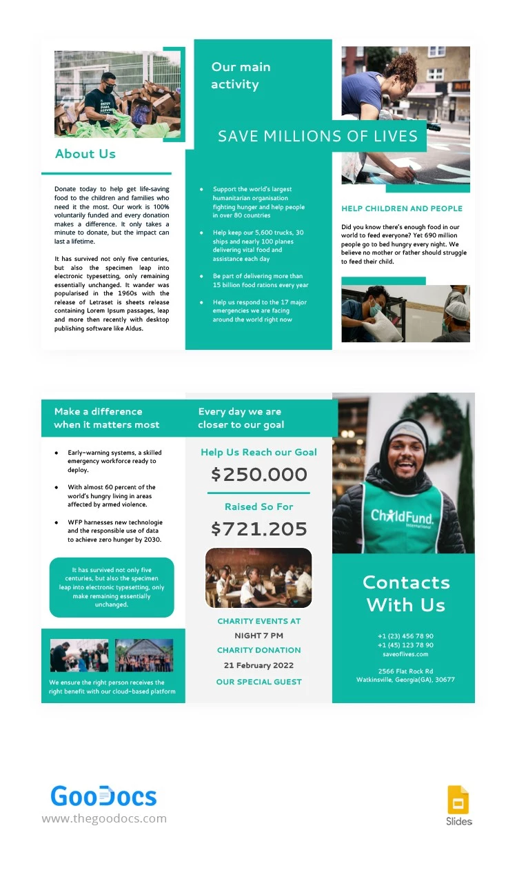 Save of Lives Booklet Charity - free Google Docs Template - 10063701