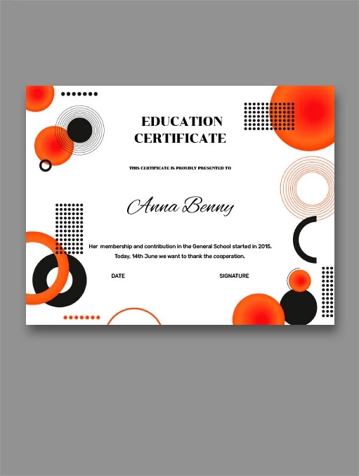 Certificato di premio per scuola insolito. - free Google Docs Template - 10061869