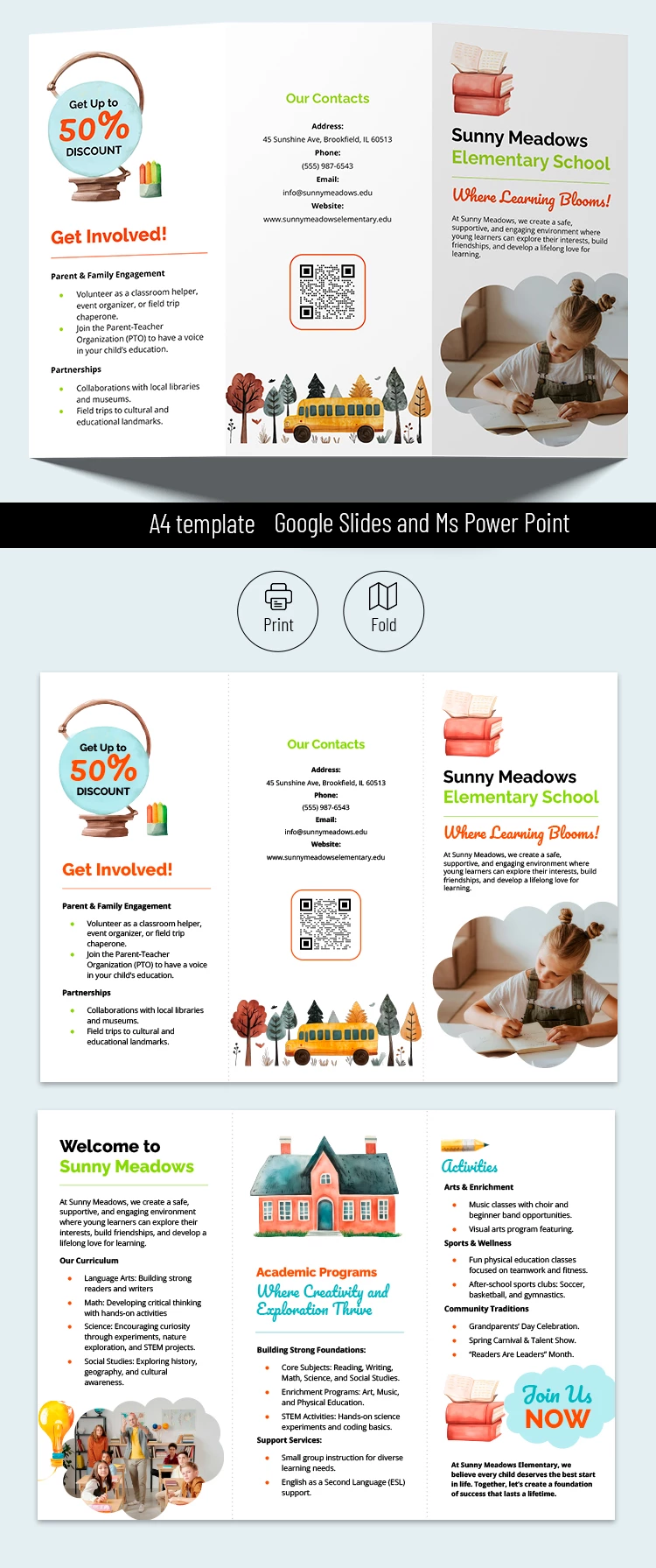 School Brochure - free Google Docs Template - 10069747