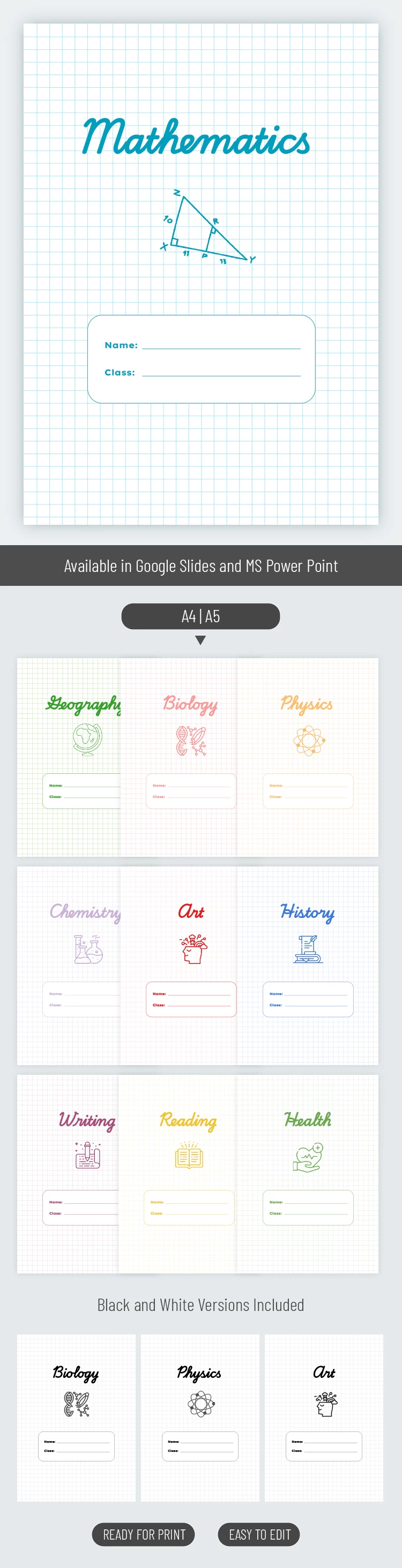 School Notebook Cover Templates - free Google Docs Template - 10071238 School Notebook Cover Templates - free Google Docs Template - 10071238