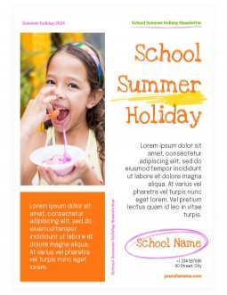 Student Summer Newsletter Examples Free School Summer Holiday Newsletter Template | thegoodocs.com