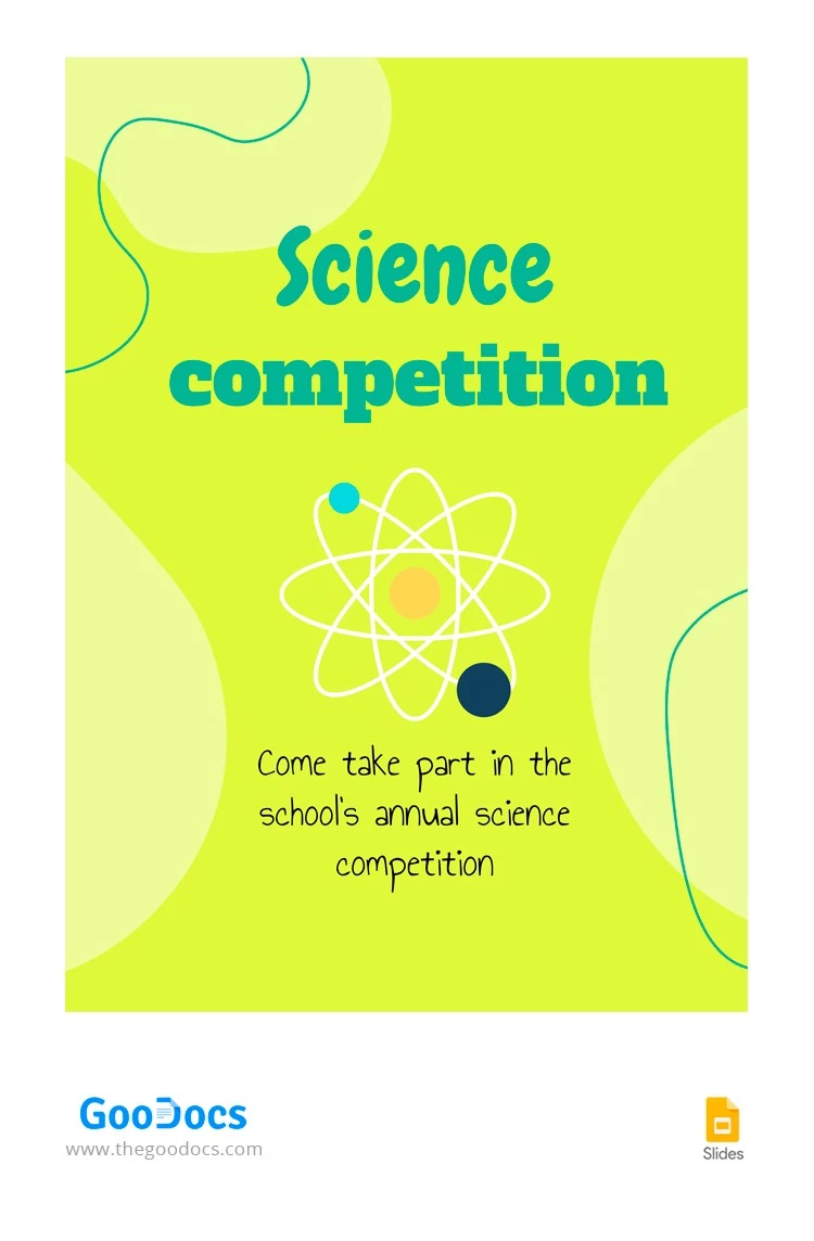 Wissenschaftswettbewerb Klassenzimmer-Ankündigungen - free Google Docs Template - 10062908