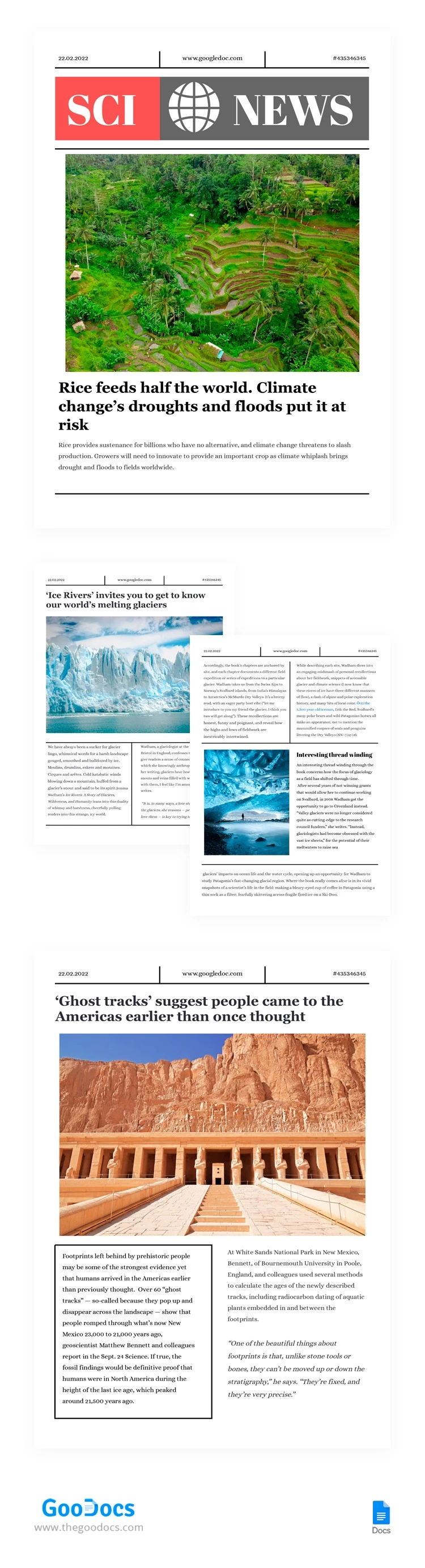 Science Newspaper - free Google Docs Template - 10062155