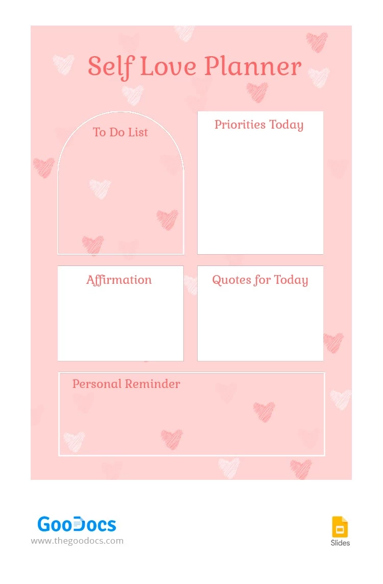 Self Love Planner - free Google Docs Template - 10063145
