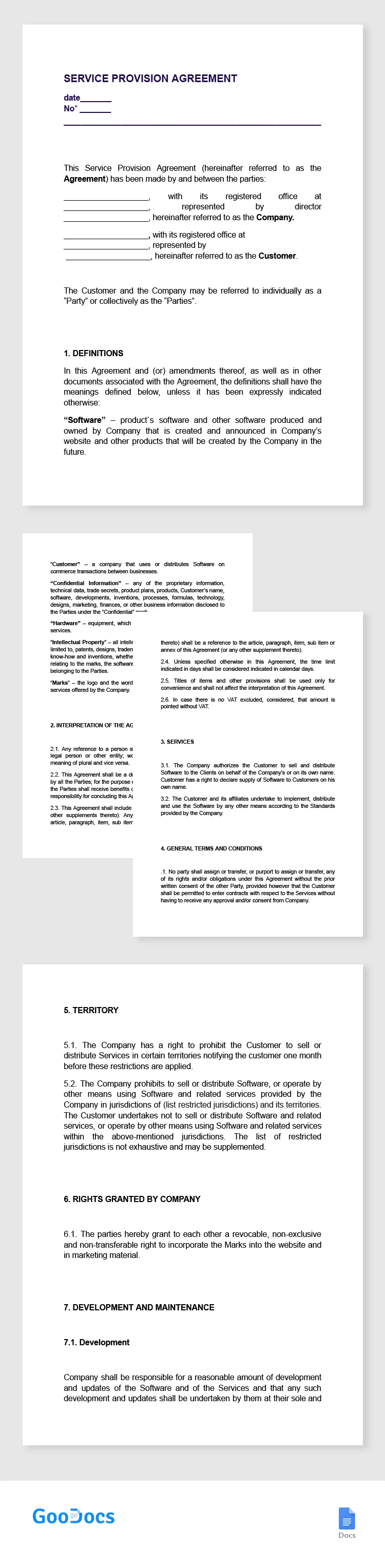 Acordo de Serviço - free Google Docs Template - 10065363